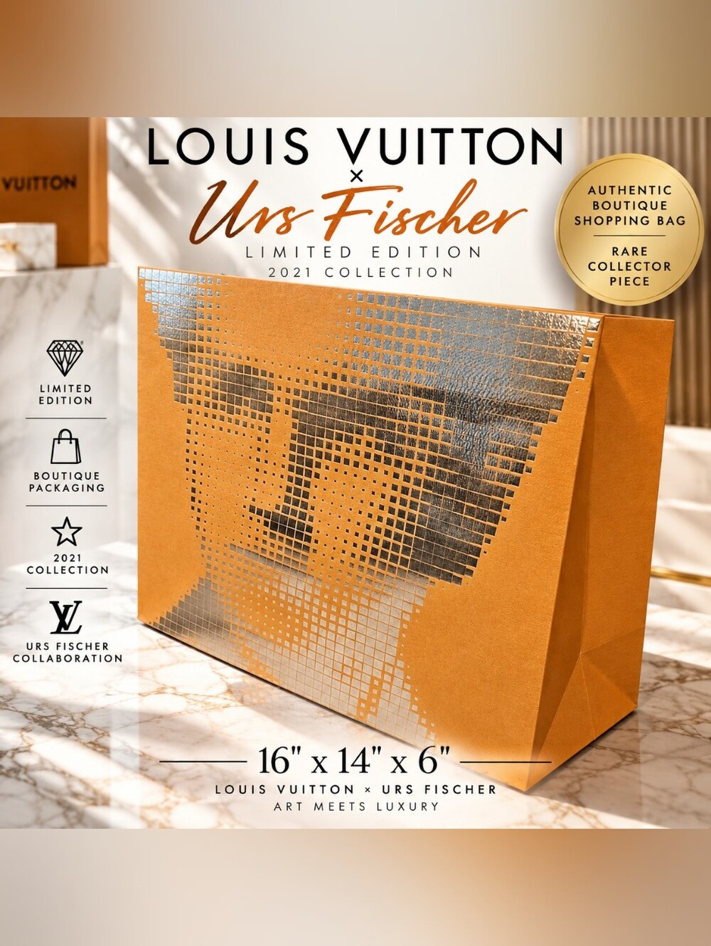 Louis Vuitton x Urs Fischer LVxUF 2021 Neverfull Speedy Keepall Holographic Bag